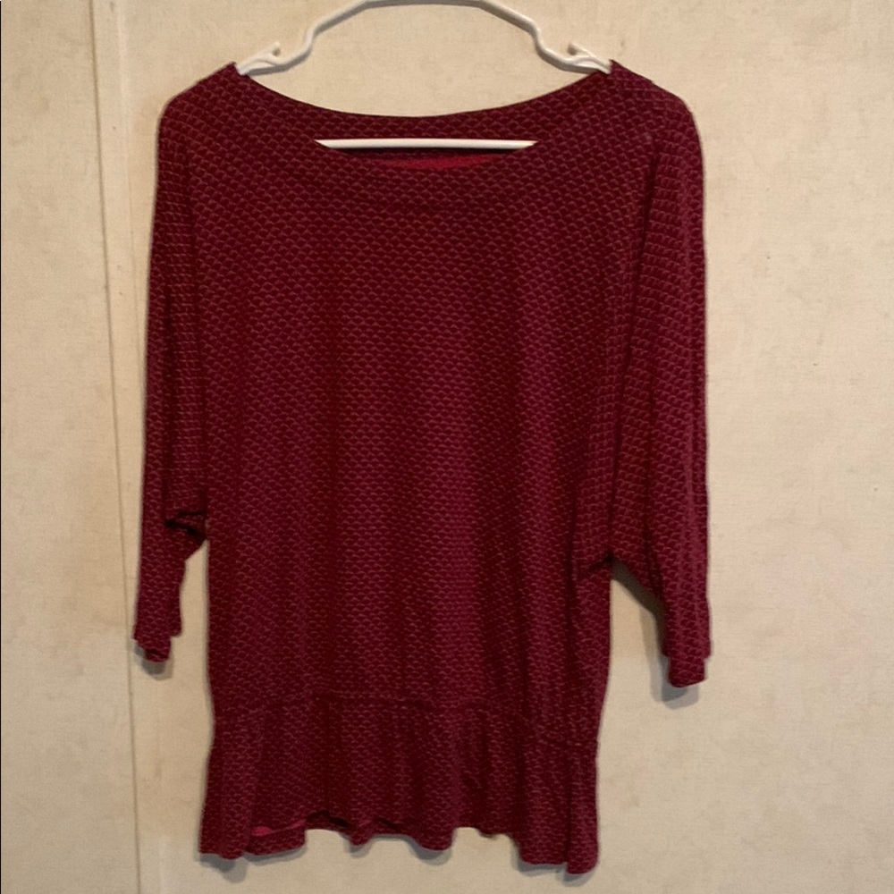 Loft Red Knit Top